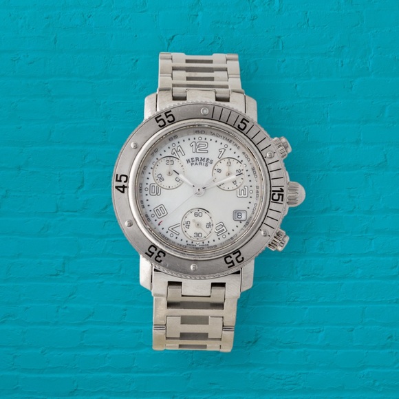 Authentic Hermes Clipper Watch with original Box - Picture 5 of 8